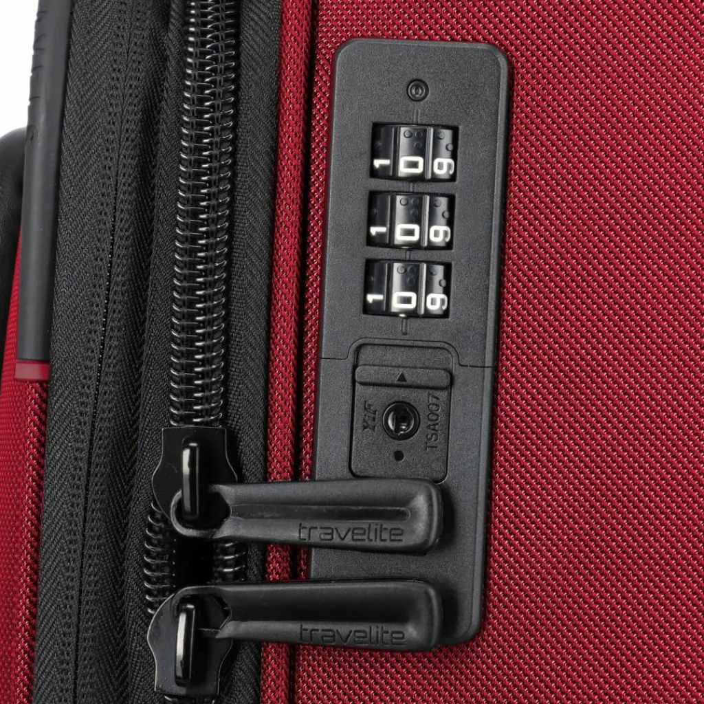 Travelite Weichgepäck Kabinengepäck|4-Rollen Kabinentrolleys<Crosslite 5.0 4 Rollen Kabinentrolley S 55 cm Laptopfach red