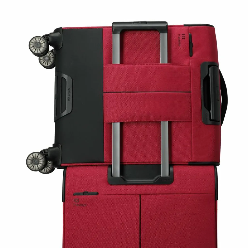 Travelite Weichgepäck Kabinengepäck|4-Rollen Kabinentrolleys<Crosslite 5.0 4 Rollen Kabinentrolley S 55 cm Laptopfach red