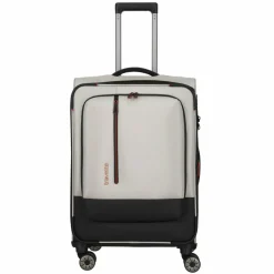 Discount Travelite Crosslite 5.0 4 Rollen Trolley M 66 cm mit Dehnfalte natur