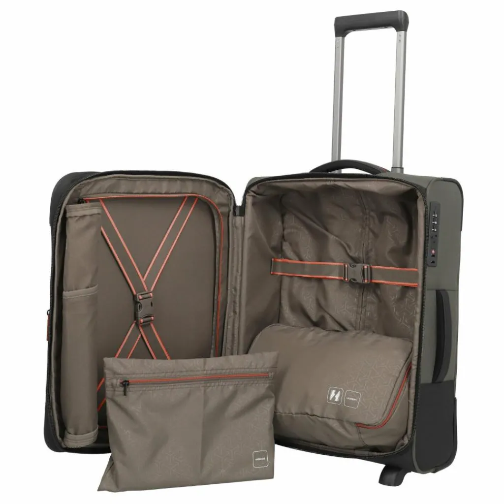 Best Travelite Crosslite 5.0 2 Rollen Kabinentrolley 54 cm oliv