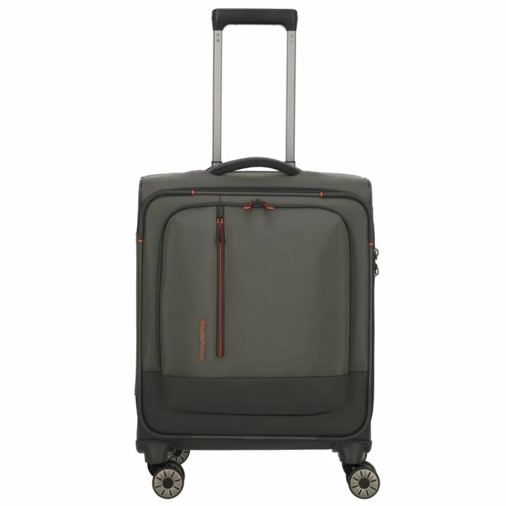 Clearance Travelite Crosslite 5.0 4 Rollen Kabinentrolley S 55 cm Laptopfach oliv