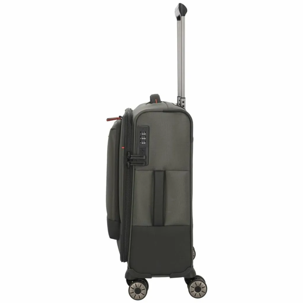 Clearance Travelite Crosslite 5.0 4 Rollen Kabinentrolley S 55 cm Laptopfach oliv