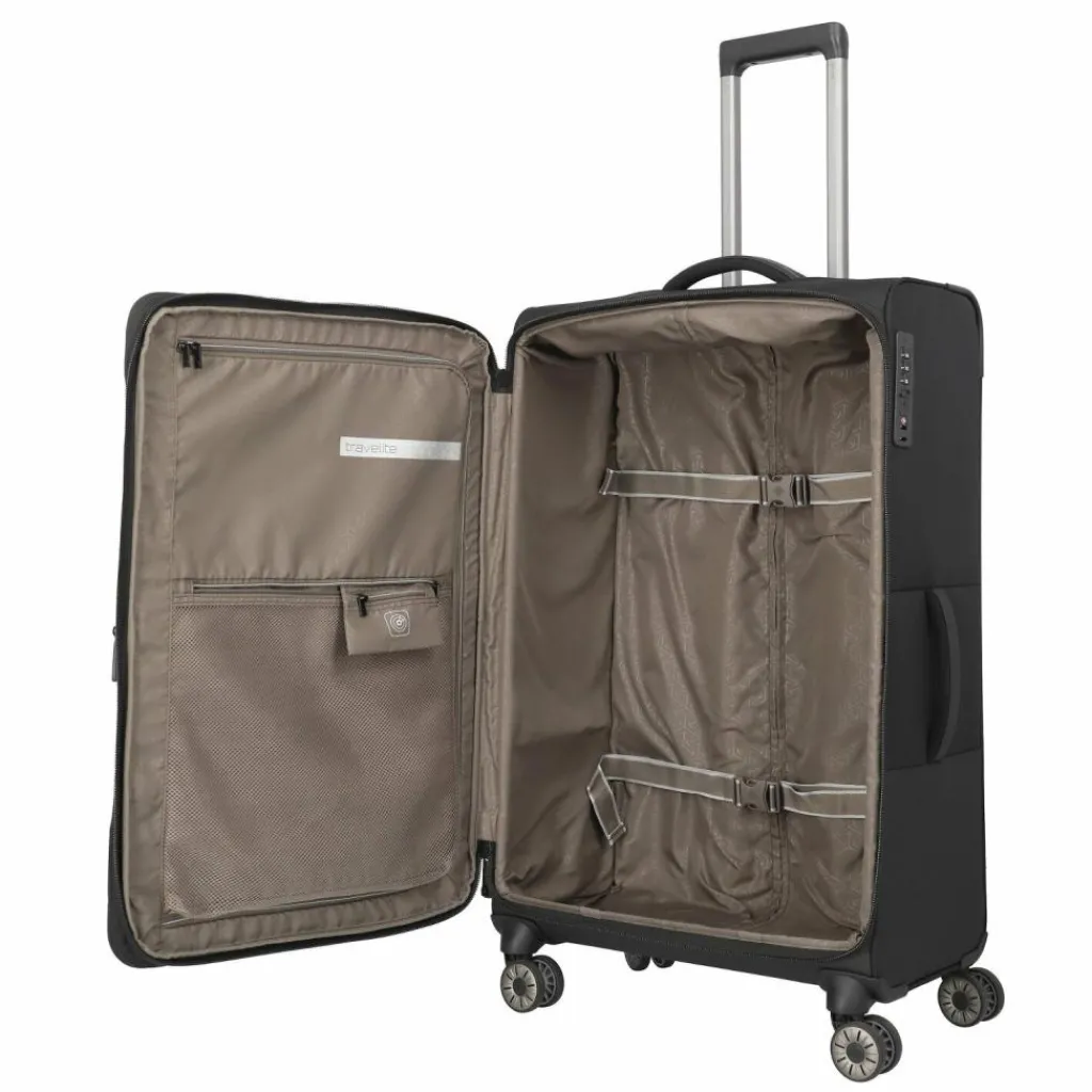 Travelite Crosslite 5.0 4 Rollen Trolley L 77 cm mit Dehnfalte