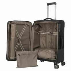 Travelite Crosslite 5.0 4 Rollen Trolley M 66 cm mit Dehnfalte
