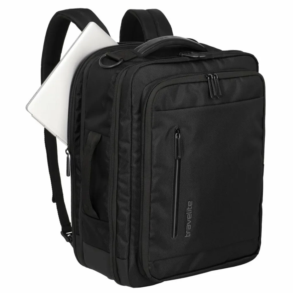 New Travelite Crosslite Flugumhänger 40 cm Laptopfach mit Dehnfalte schwarz