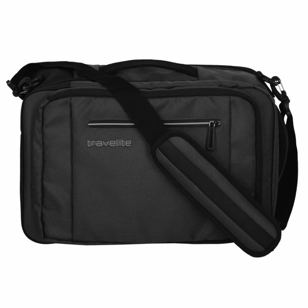 New Travelite Crosslite Flugumhänger 40 cm Laptopfach mit Dehnfalte schwarz