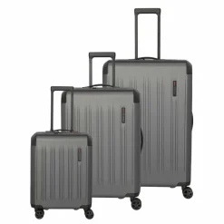 Best Travelite Dynamiic 4 Rollen Kofferset 3-teilig mit Dehnfalte anthrazit