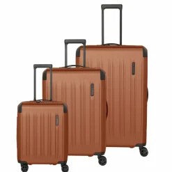 New Travelite Dynamiic 4 Rollen Kofferset 3-teilig mit Dehnfalte kupfer