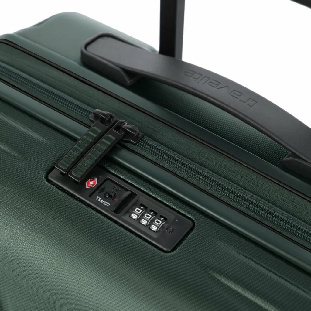 Travelite Hartgepäck Kabinengepäck|4-Rollen Kabinentrolleys<Dynamiic 4 Rollen Kabinentrolley 55 cm mit Dehnfalte grün