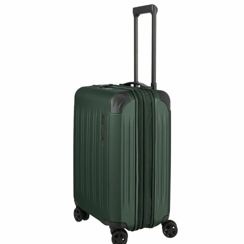 Travelite Hartgepäck Kabinengepäck|4-Rollen Kabinentrolleys<Dynamiic 4 Rollen Kabinentrolley 55 cm mit Dehnfalte grün