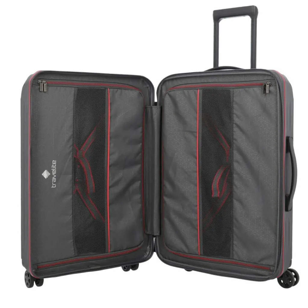 Travelite Hartgepäck|4-Rollen Koffer<Dynamiic 4 Rollen Trolley 66 cm mit Dehnfalte anthrazit