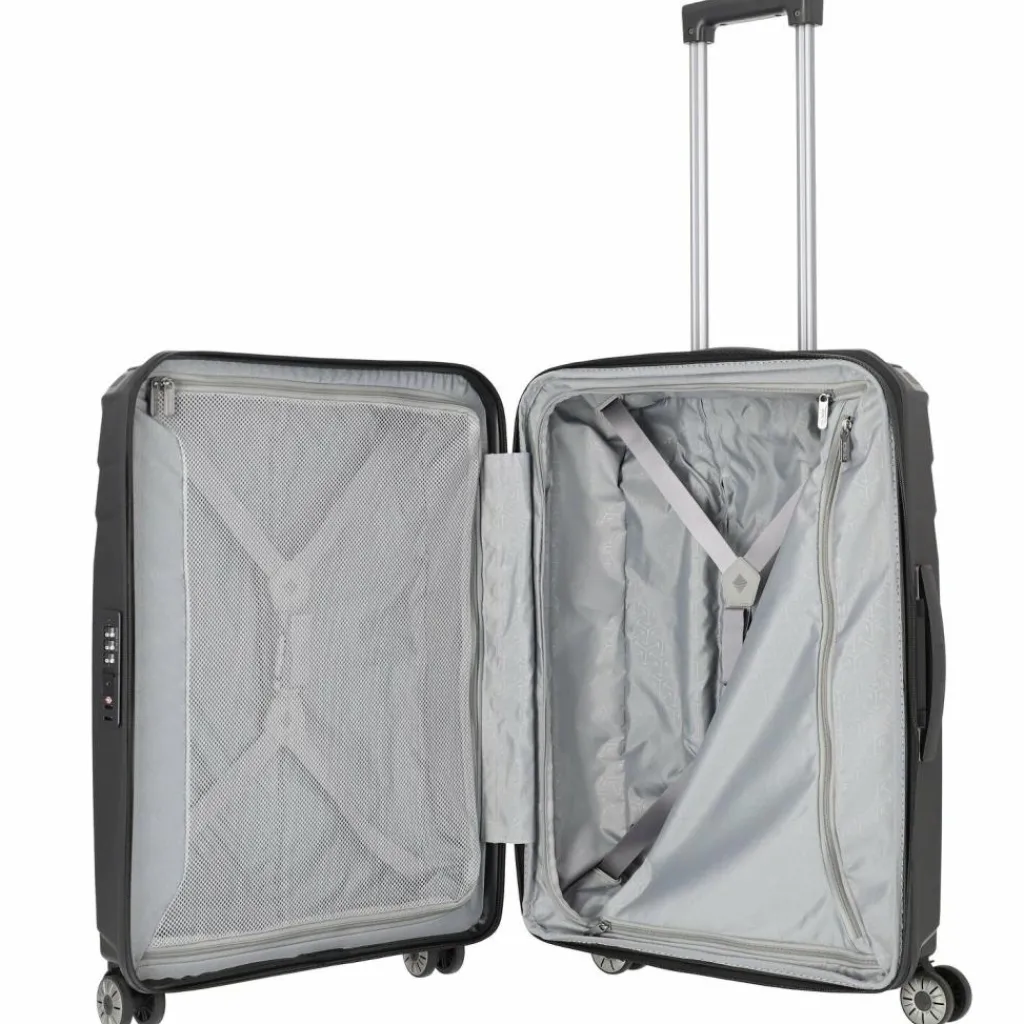 Travelite Hartgepäck|4-Rollen Koffer<Elvaa 4 Rollen Trolley 66 cm schwarz
