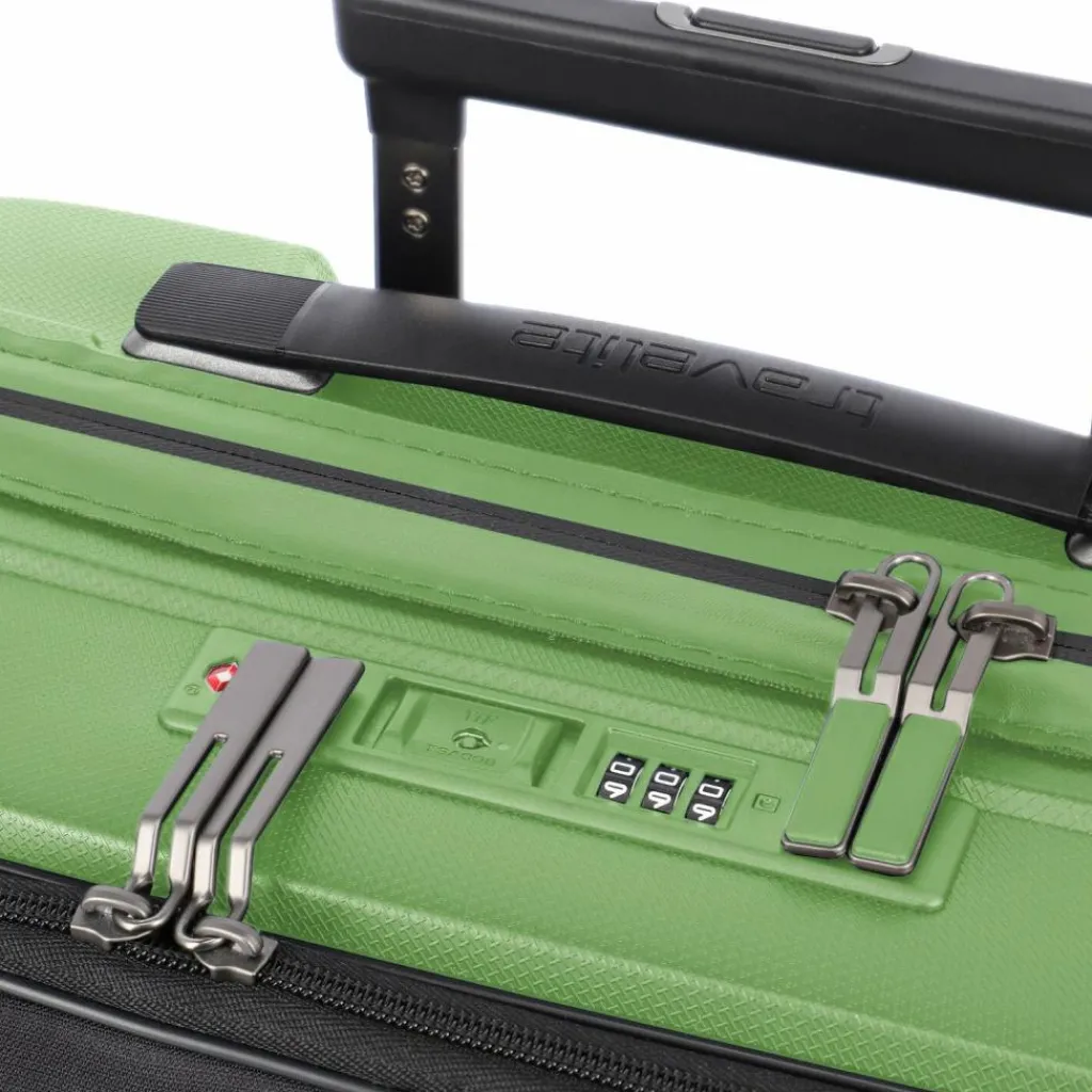 Travelite Hartgepäck Kabinengepäck|4-Rollen Kabinentrolleys<Mooby 4 Rollen Kabinentrolley 55 cm Laptopfach grün
