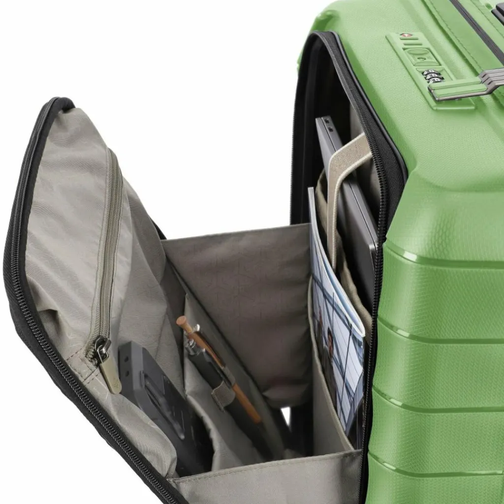 Travelite Hartgepäck Kabinengepäck|4-Rollen Kabinentrolleys<Mooby 4 Rollen Kabinentrolley 55 cm Laptopfach grün