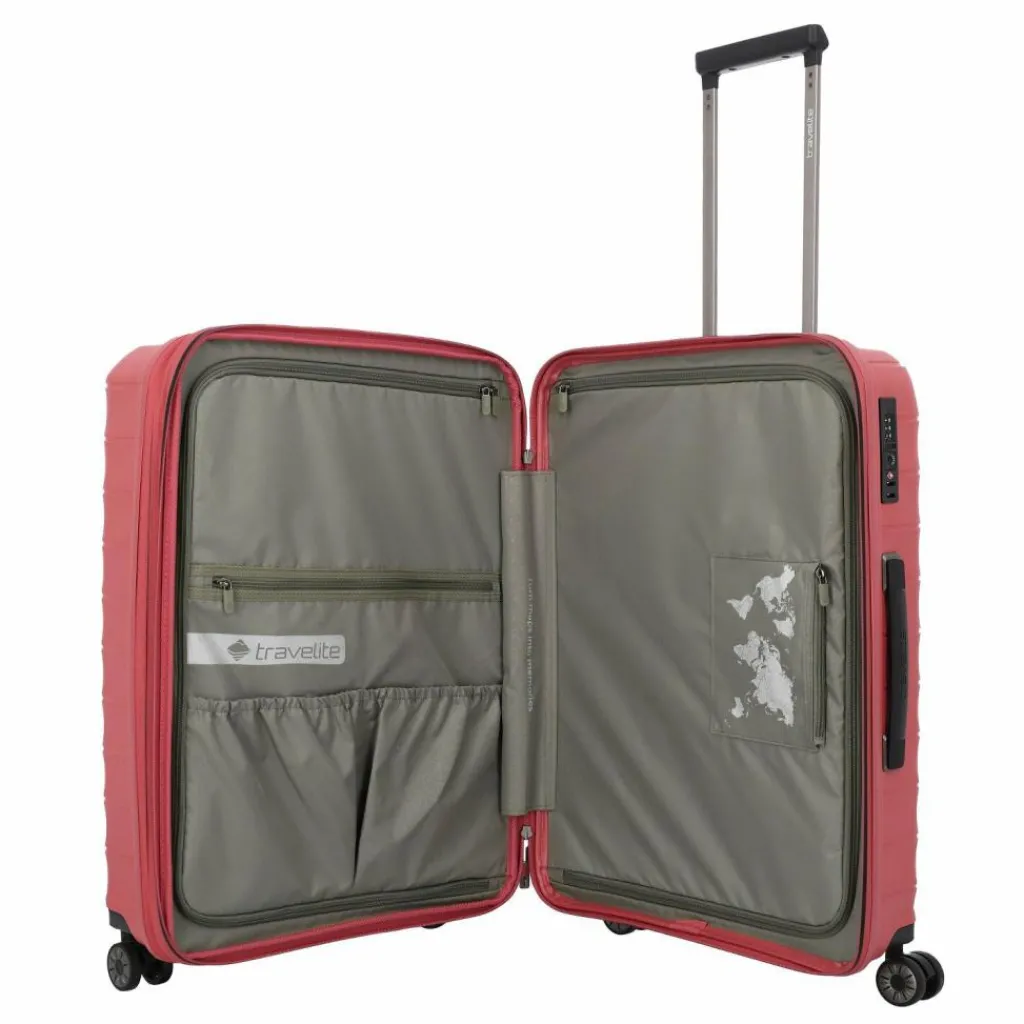 Travelite Mooby 4 Rollen Trolley M 66 cm mit Dehnfalte