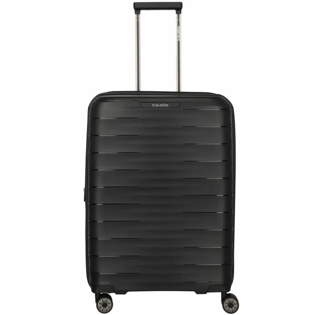Travelite Hartgepäck|4-Rollen Koffer<Mooby 4 Rollen Trolley M 66 cm mit Dehnfalte schwarz