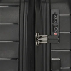 Travelite Hartgepäck|4-Rollen Koffer<Mooby 4 Rollen Trolley M 66 cm mit Dehnfalte schwarz