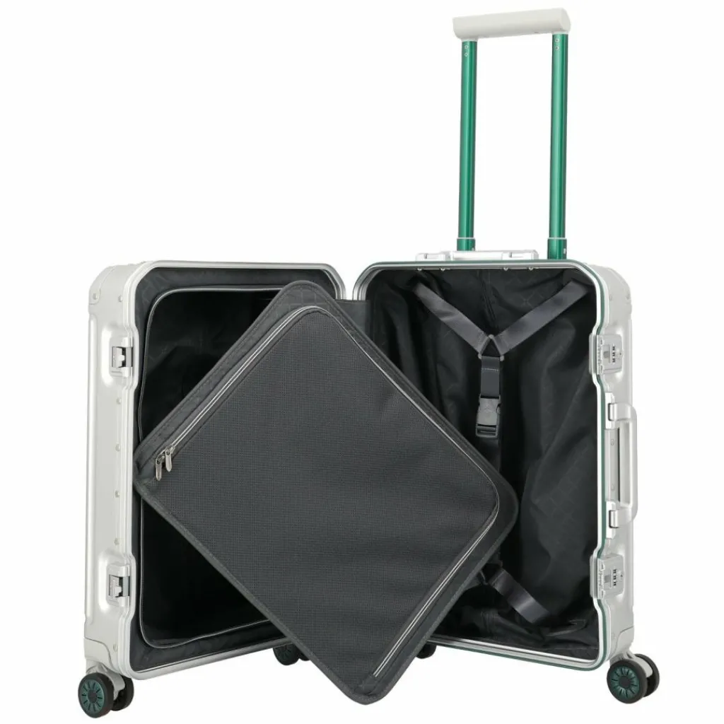 Travelite Hartgepäck Kabinengepäck|Hartgepäck<Next 4 Rollen Kabinentrolley S 55 cm silber-grün