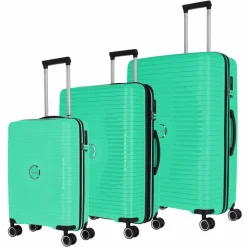 Travelite Koffersets Als Hartgepäck|Koffersets 3-Teilig<Orbita 4 Rollen Kofferset 3-teilig mit Dehnfalte grün