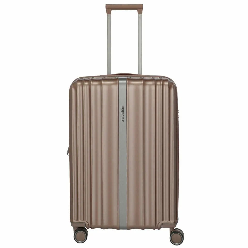 Travelite Hartgepäck|4-Rollen Koffer<Paros 4 Rollen Trolley 65 cm cappuccino