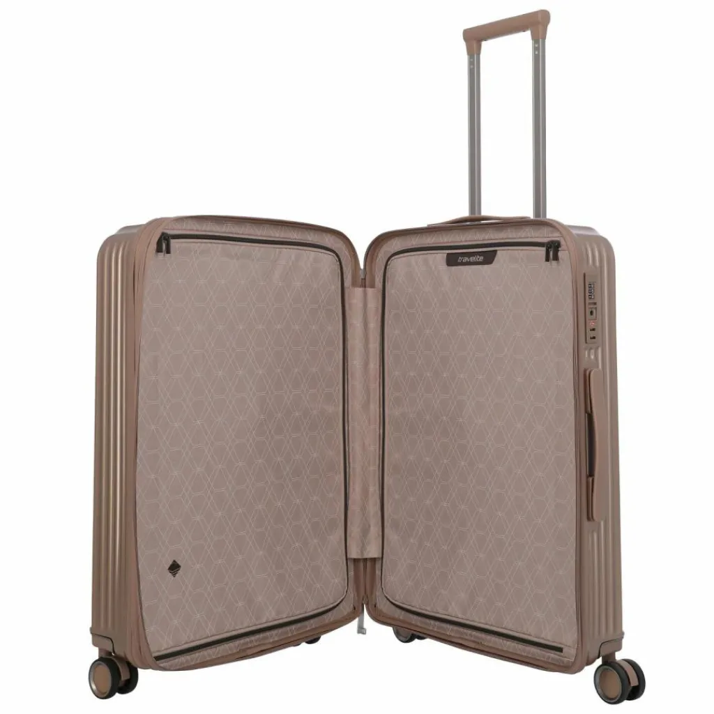 Travelite Hartgepäck|4-Rollen Koffer<Paros 4 Rollen Trolley 65 cm cappuccino