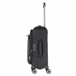 Travelite Weichgepäck Kabinengepäck|4-Rollen Kabinentrolleys<Priima 4 Rollen Kabinentrolley 55 cm mit Dehnfalte schwarz