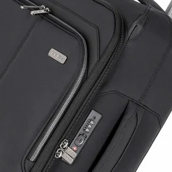 Travelite Weichgepäck Kabinengepäck|4-Rollen Kabinentrolleys<Priima 4 Rollen Kabinentrolley 55 cm mit Dehnfalte schwarz