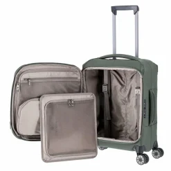 Clearance Travelite Priima 4 Rollen Kabinentrolley 55 cm mit Dehnfalte oliv