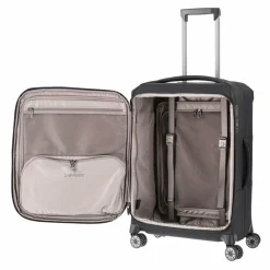 Outlet Travelite Priima 4 Rollen Trolley 68 cm mit Dehnfalte schwarz