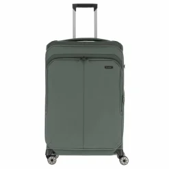 Travelite Weichgepäck|4-Rollen Koffer<Priima 4 Rollen Trolley 79 cm mit Dehnfalte oliv