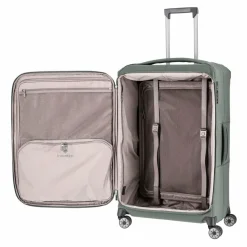 Travelite Weichgepäck|4-Rollen Koffer<Priima 4 Rollen Trolley 79 cm mit Dehnfalte oliv