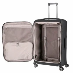 Travelite Weichgepäck|4-Rollen Koffer<Priima 4 Rollen Trolley 79 cm mit Dehnfalte schwarz