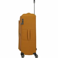 Travelite Weichgepäck|4-Rollen Koffer<Priima 4 Rollen Trolley L 79 cm mit Dehnfalte curry