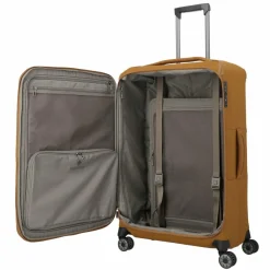 Travelite Weichgepäck|4-Rollen Koffer<Priima 4 Rollen Trolley L 79 cm mit Dehnfalte curry