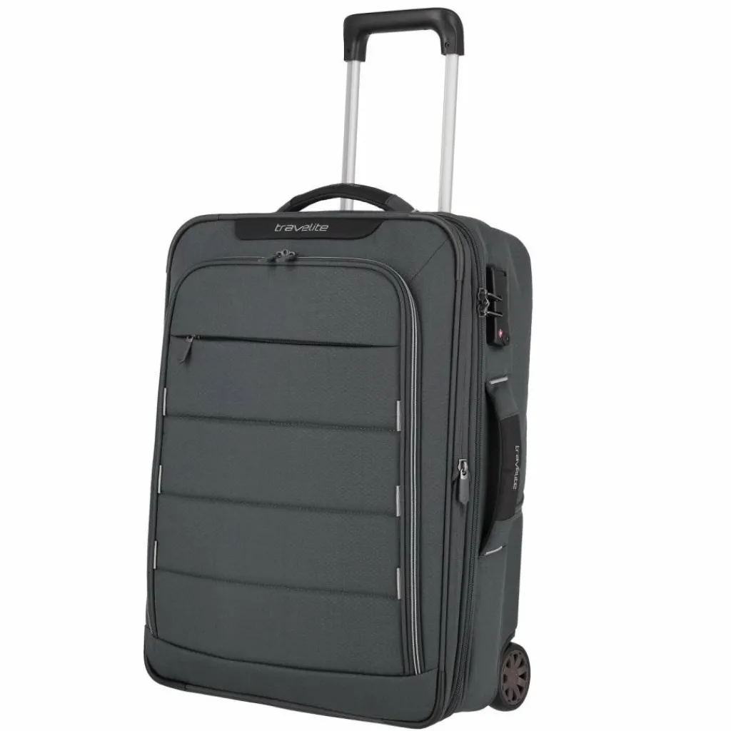 Travelite Weichgepäck Kabinengepäck|2-Rollen Kabinentrolleys<Skaii 2-Rollen Kabinentrolley 55 cm gipfelgrau