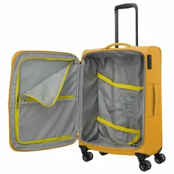 Hot Travelite Umbria 4 Rollen Trolley M 67 cm mit Dehnfalte golden glow