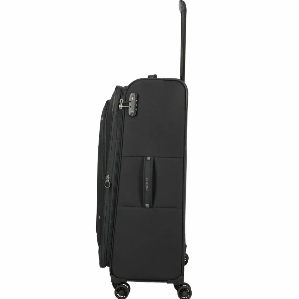 New Travelite Umbria 4 Rollen Trolley L 77 cm mit Dehnfalte black