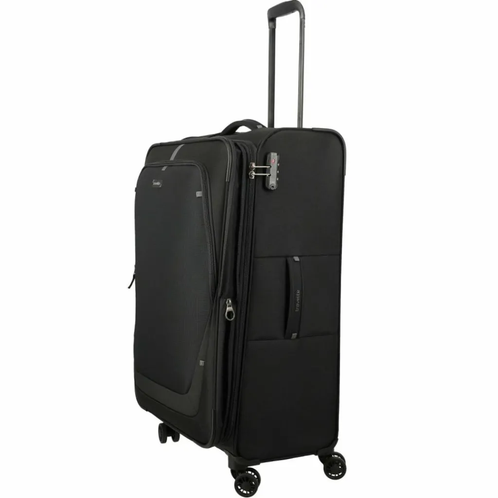 New Travelite Umbria 4 Rollen Trolley L 77 cm mit Dehnfalte black