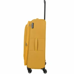 Travelite Weichgepäck|4-Rollen Koffer<Umbria 4 Rollen Trolley L 77 cm mit Dehnfalte golden glow