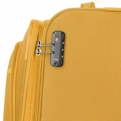 Travelite Weichgepäck|4-Rollen Koffer<Umbria 4 Rollen Trolley L 77 cm mit Dehnfalte golden glow