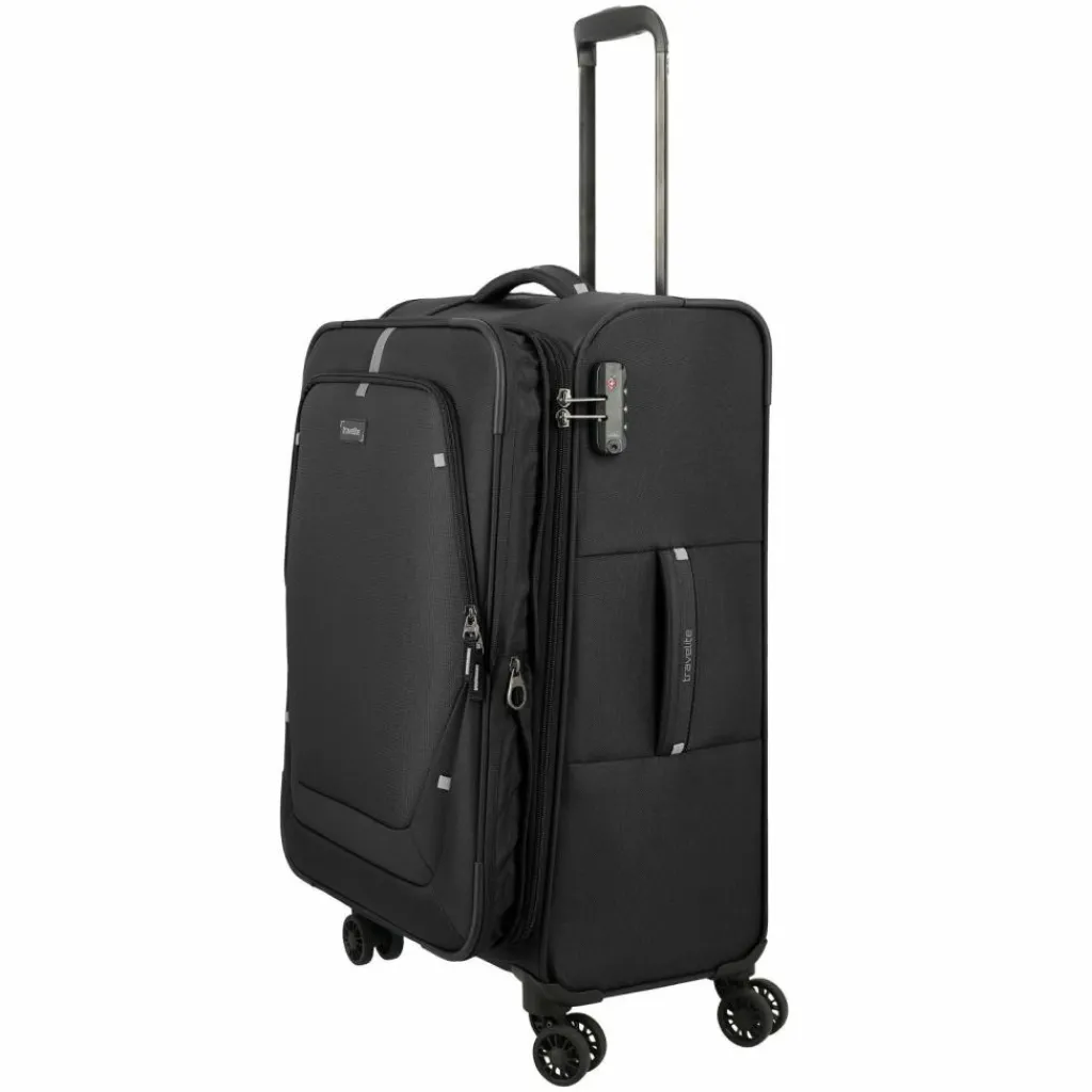 Travelite Koffersets Als Weichgepäck|Koffersets 3-Teilig<Umbria 4 Rollen Kofferset 3-teilig mit Dehnfalte black