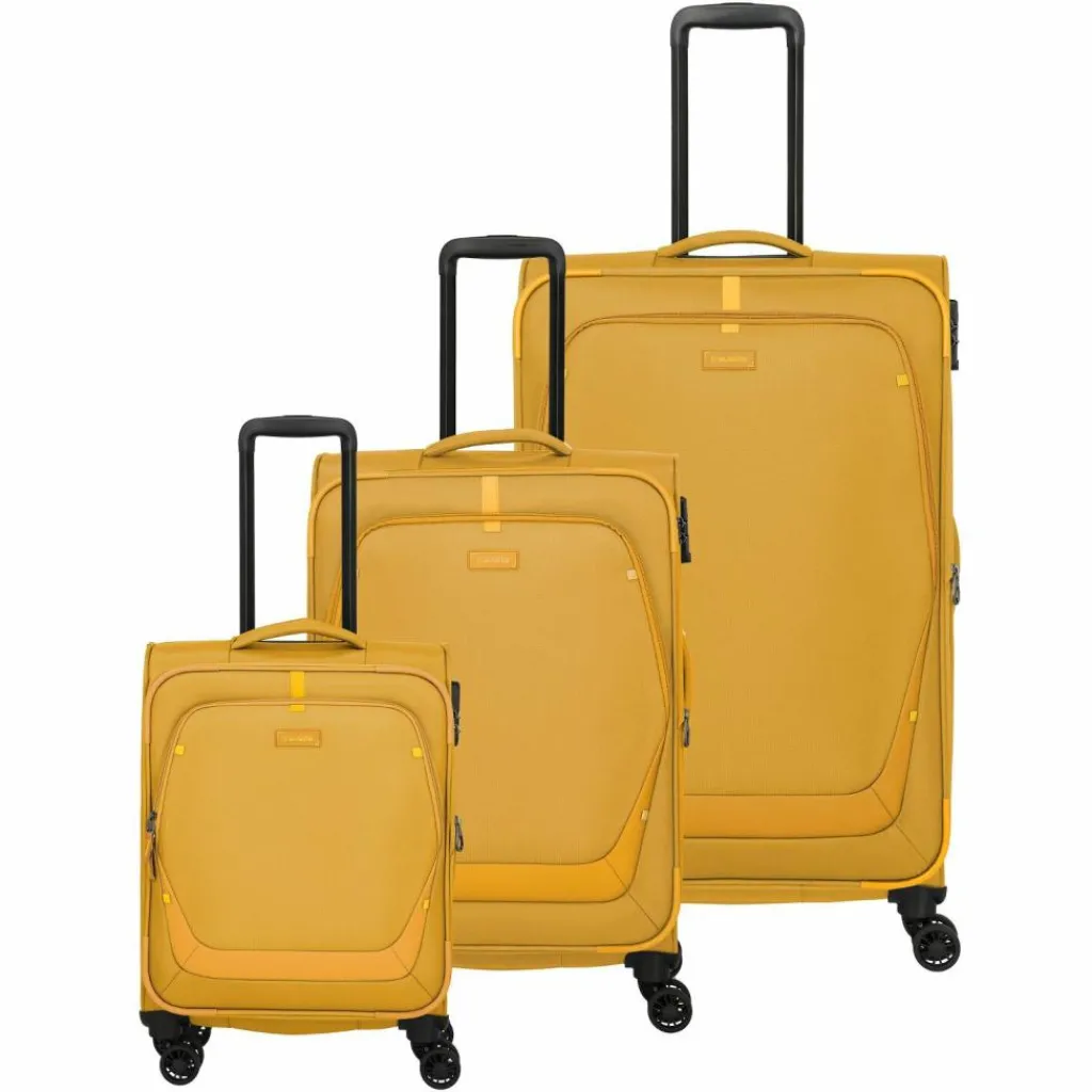 Travelite Koffersets Als Weichgepäck|Koffersets 3-Teilig<Umbria 4 Rollen Kofferset 3-teilig mit Dehnfalte golden glow