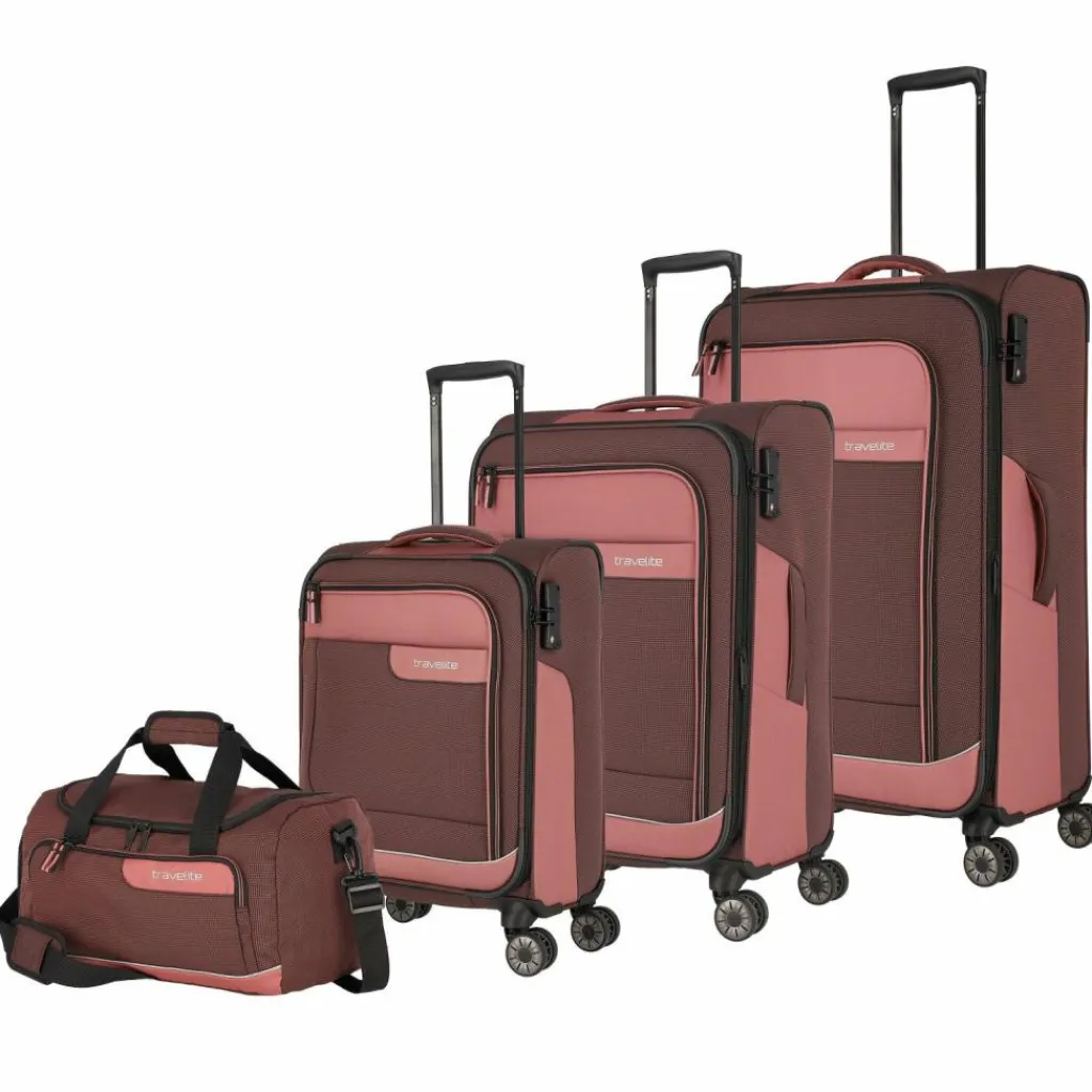 Travelite Koffersets Als Weichgepäck|Koffersets 4-Teilig<VIIA 4-Rollen Kofferset 4tlg. frühlingsrose
