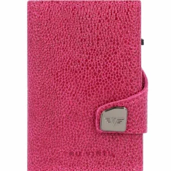 Tru Virtu Visitenkartenetuis<Click & Slide Kreditkartenetui Geldbörse RFID Leder 6,5 cm fuchsia-silver