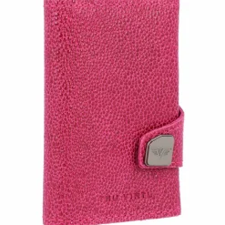 Tru Virtu Visitenkartenetuis<Click & Slide Kreditkartenetui Geldbörse RFID Leder 6,5 cm fuchsia-silver