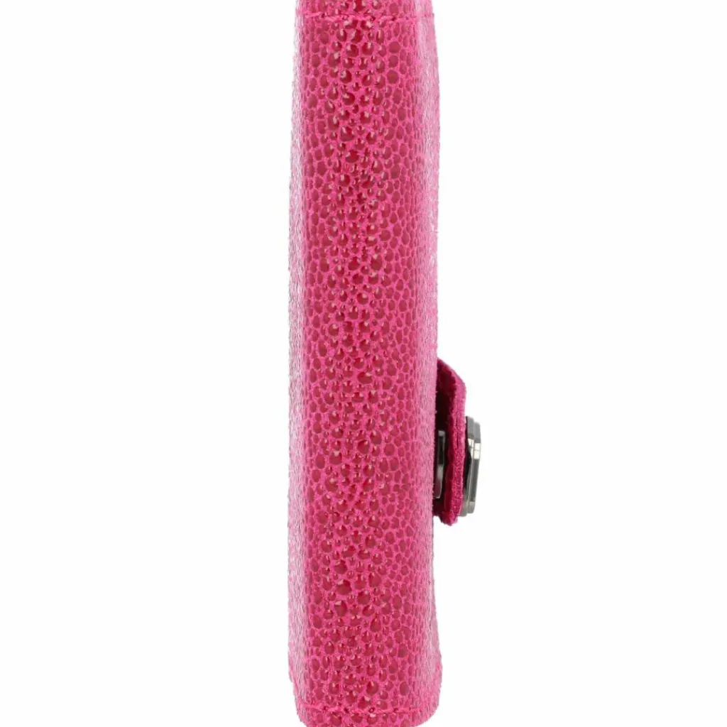 Tru Virtu Visitenkartenetuis<Click & Slide Kreditkartenetui Geldbörse RFID Leder 6,5 cm fuchsia-silver