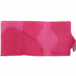Tru Virtu Visitenkartenetuis<Click & Slide Kreditkartenetui Geldbörse RFID Leder 6,5 cm fuchsia-silver
