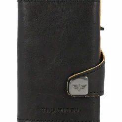 Tru Virtu Visitenkartenetuis<Click & Slide Kreditkartenetui RFID Leder 6,5 cm black-yell-gold