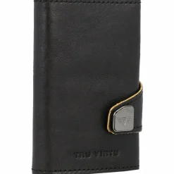 Tru Virtu Visitenkartenetuis<Click & Slide Kreditkartenetui RFID Leder 6,5 cm black-yell-gold
