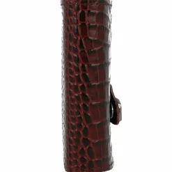 Tru Virtu Visitenkartenetuis<Click & Slide Kreditkartenetui Geldbörse RFID Leder 6,5 cm brown-silver